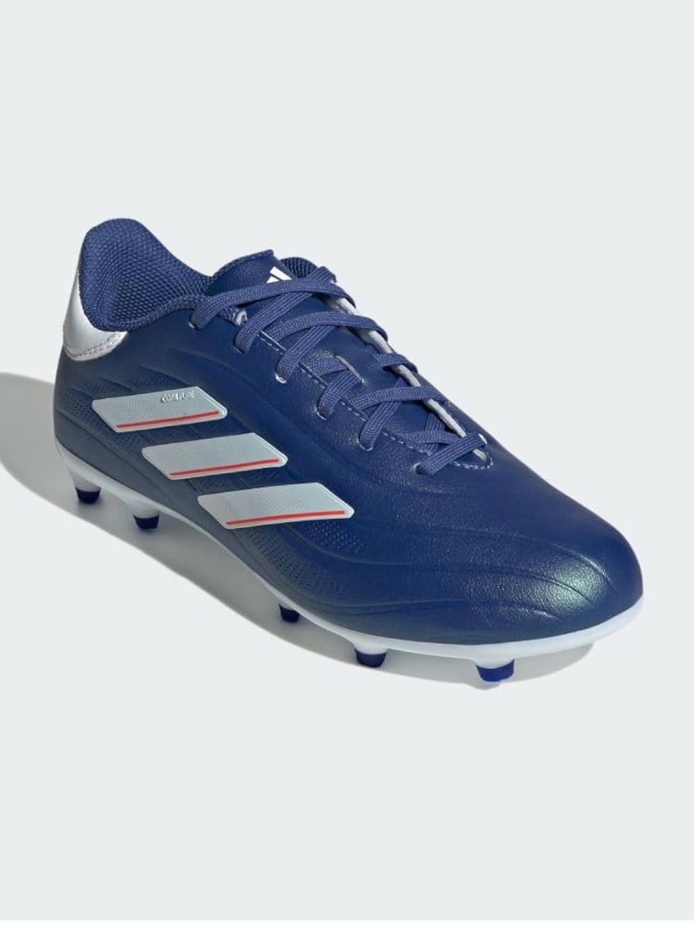 Adidas Boys Navy Blue Soccer Cleats with White Stripes